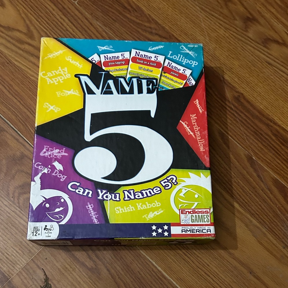 Can you name 5? Card game